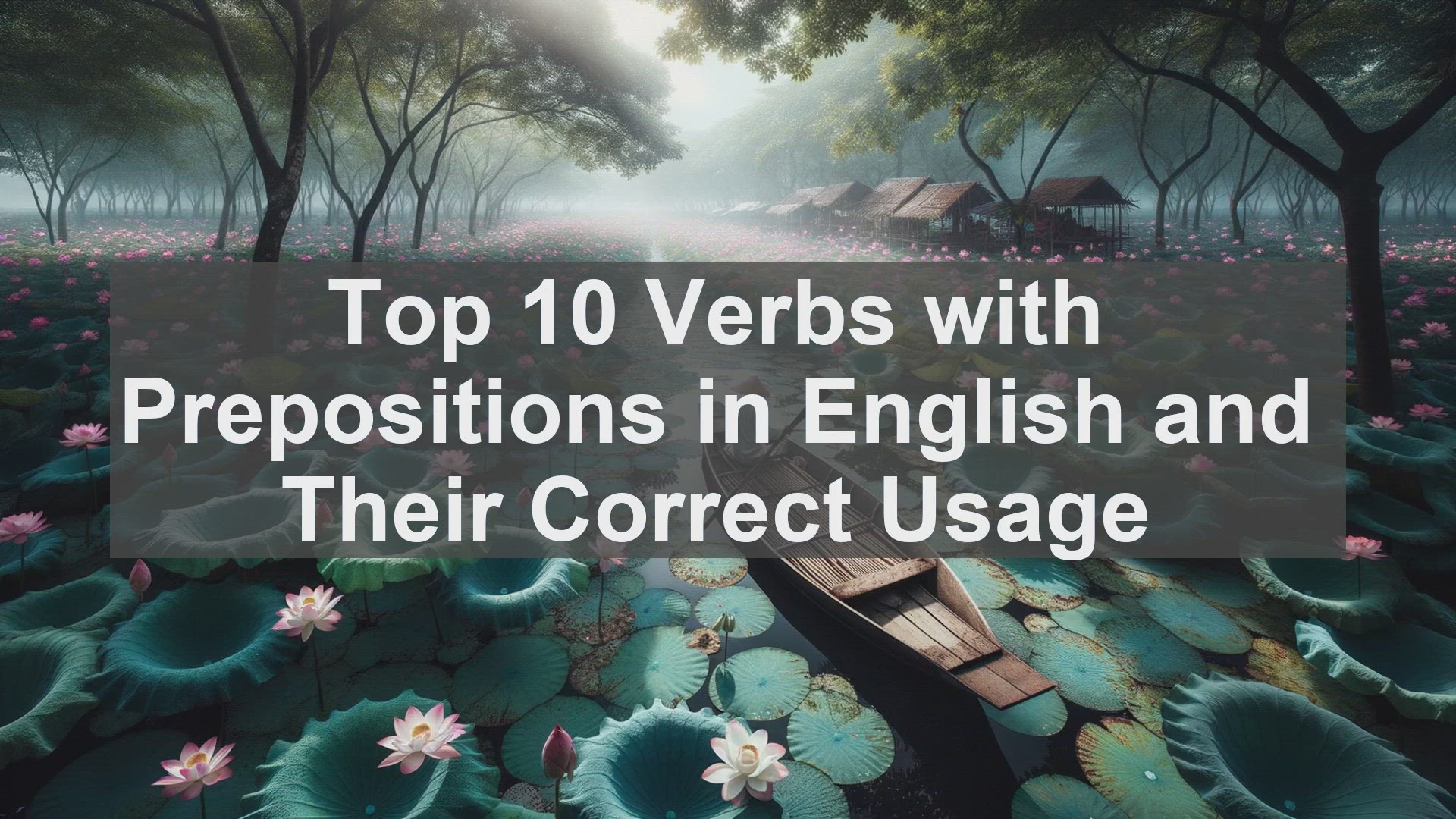 'Video thumbnail for Top 10 Verbs with Prepositions in English and Their Correct Usage'
