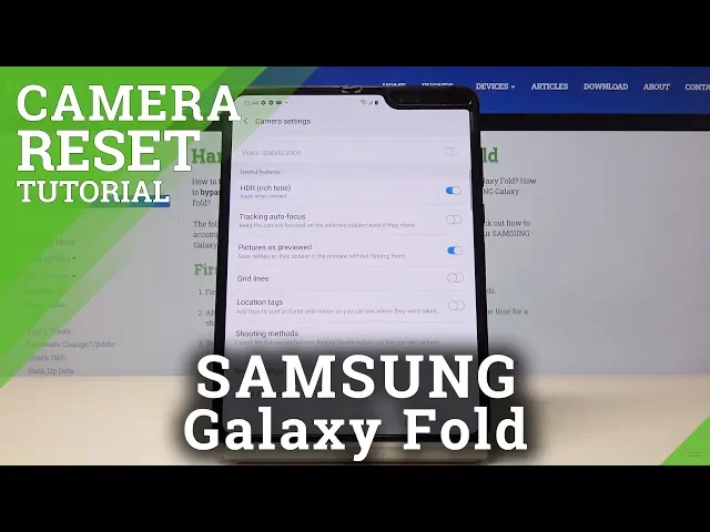 Video thumbnail for How to Reset Camera Settings in SAMSUNG Galaxy Fold – Restore Camera Configuration