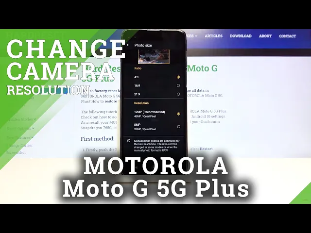 Video thumbnail for How to Change Photo Resolution in MOTOROLA Moto G 5G Plus – Set Up Photo Resolution