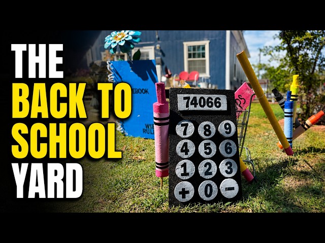 Video thumbnail for The Sapulpa Yard with Oversized School Supplies!