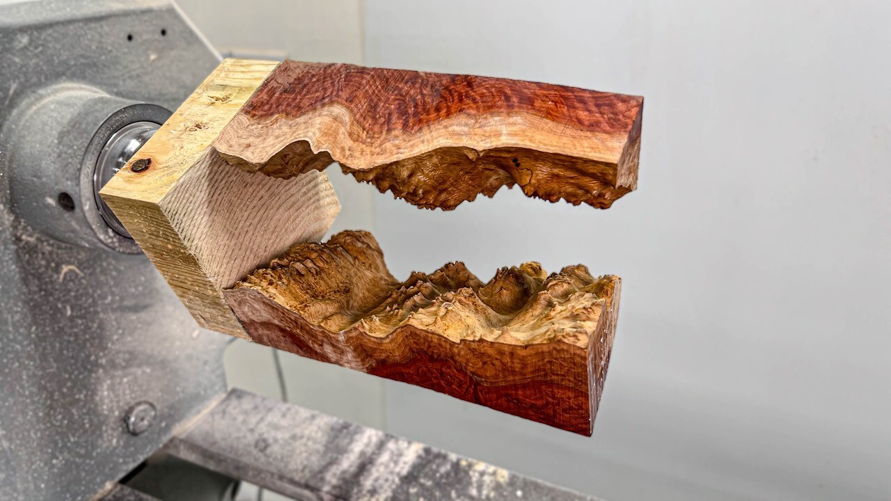 Video thumbnail for Woodturning the coolest COFFEE mug