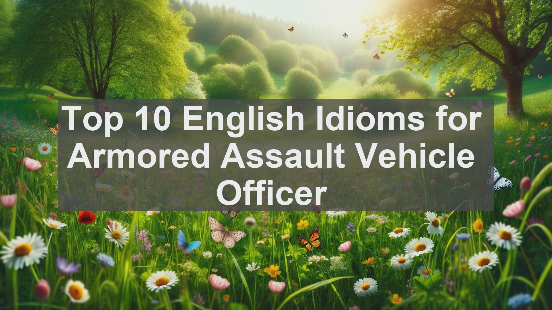'Video thumbnail for Top 10 English Idioms for Armored Assault Vehicle Officer'