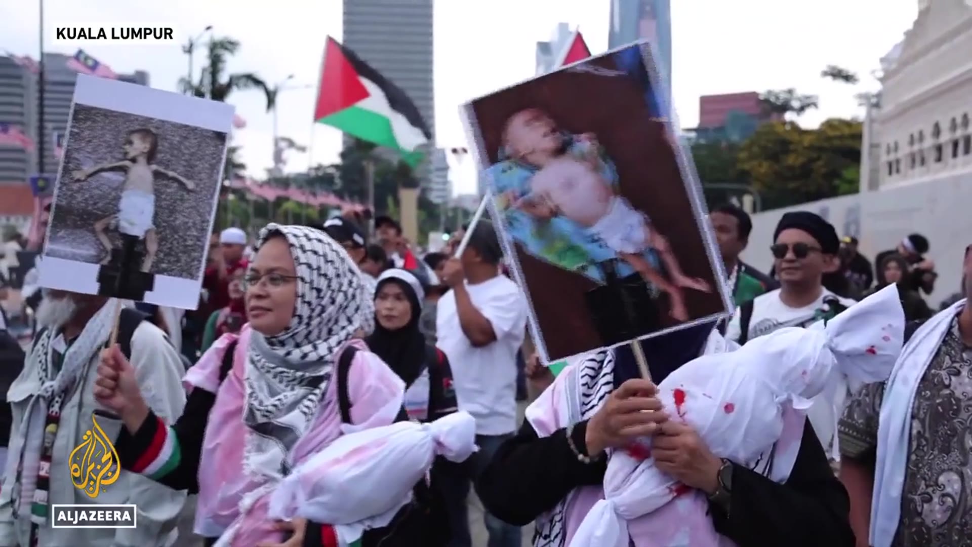 'Video thumbnail for Malaysia protests over Israel’s genocide in Gaza'