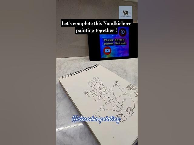 Video thumbnail for Satisfying Krishna Painting in Watercolours 🎨 #asmr #drawing