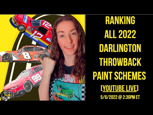 Video thumbnail for Ranking All 2022 Darlington Throwback Paint Schemes [Live Stream]