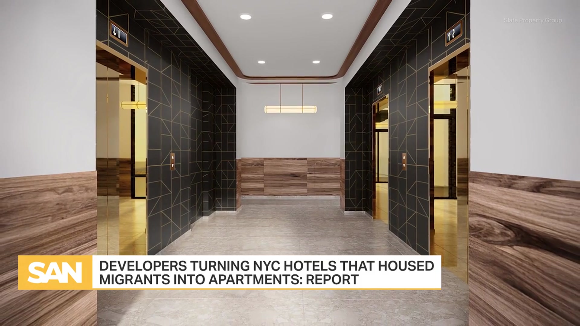 'Video thumbnail for Developers turning NYC hotels that housed migrants into apartments: Report'
