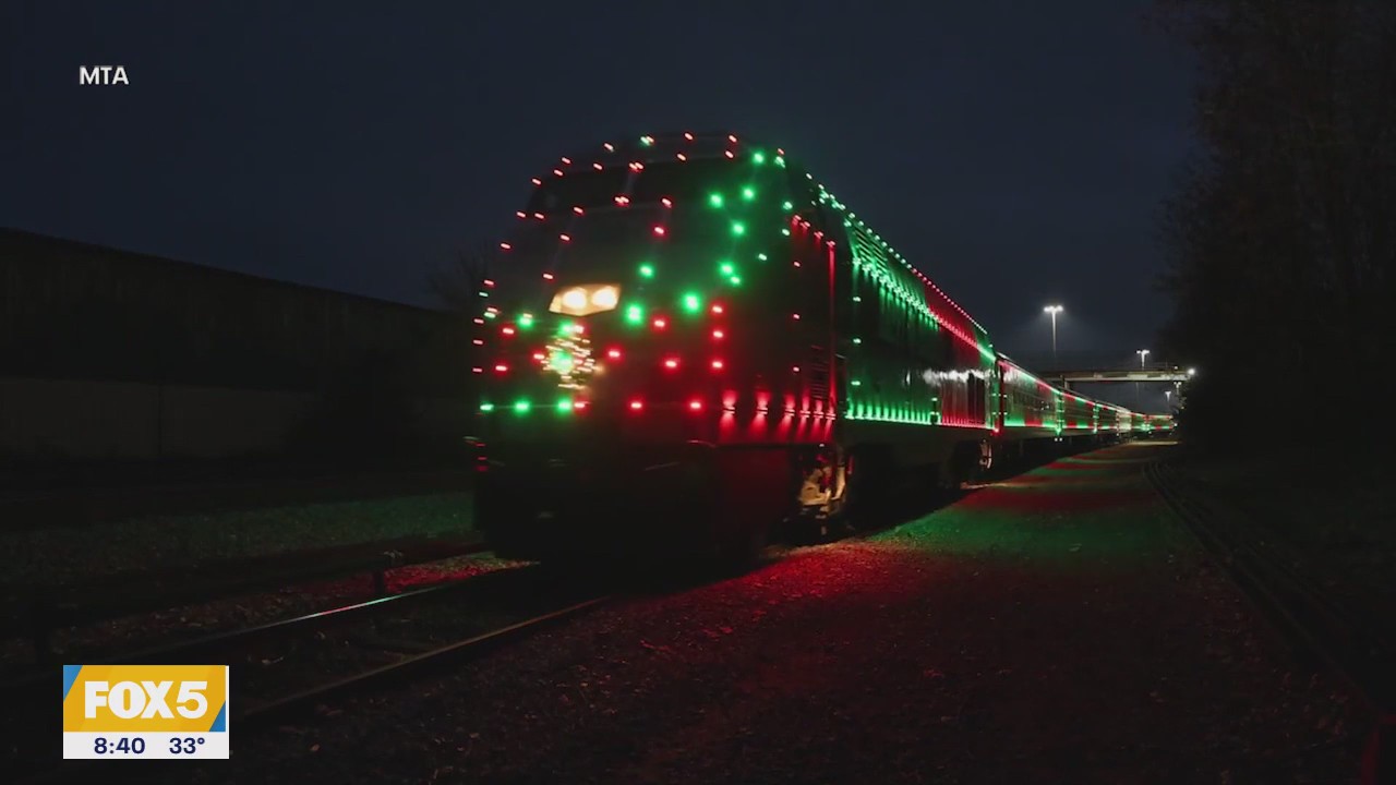 Video thumbnail for MTA launches special holiday-themed trains | Good Day Weekend