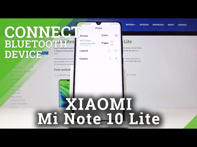 Video thumbnail for How to Connect Printer to Xiaomi Mi Note 10 Lite - Pair Bluetooth Devices