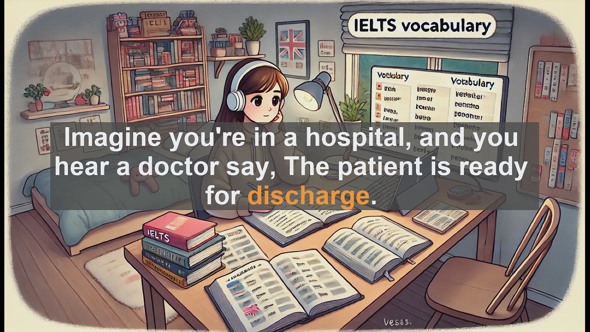 'Video thumbnail for 5000 Must Know IELTS 8.0 Vocabulary - Understanding 'Discharge': A Key Word for IELTS Success'
