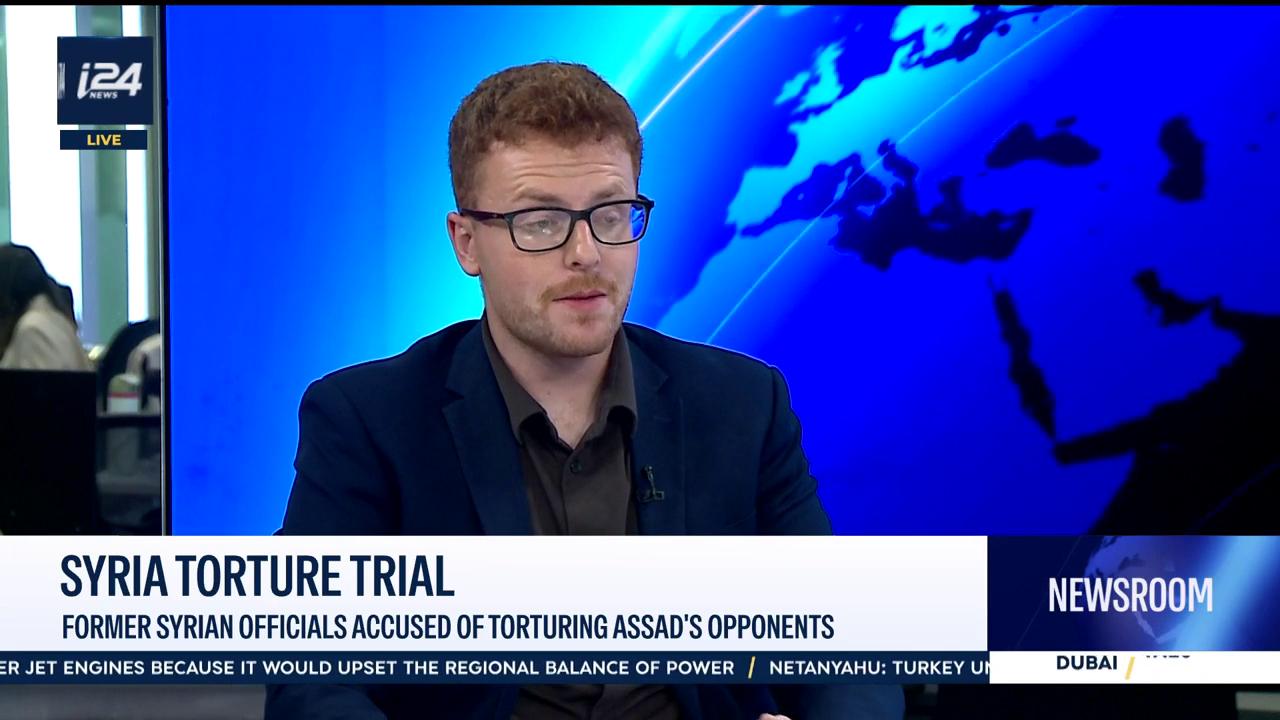 Video thumbnail for Syria torture trial: Former Syrian officials accused of torturing Assad's opponents