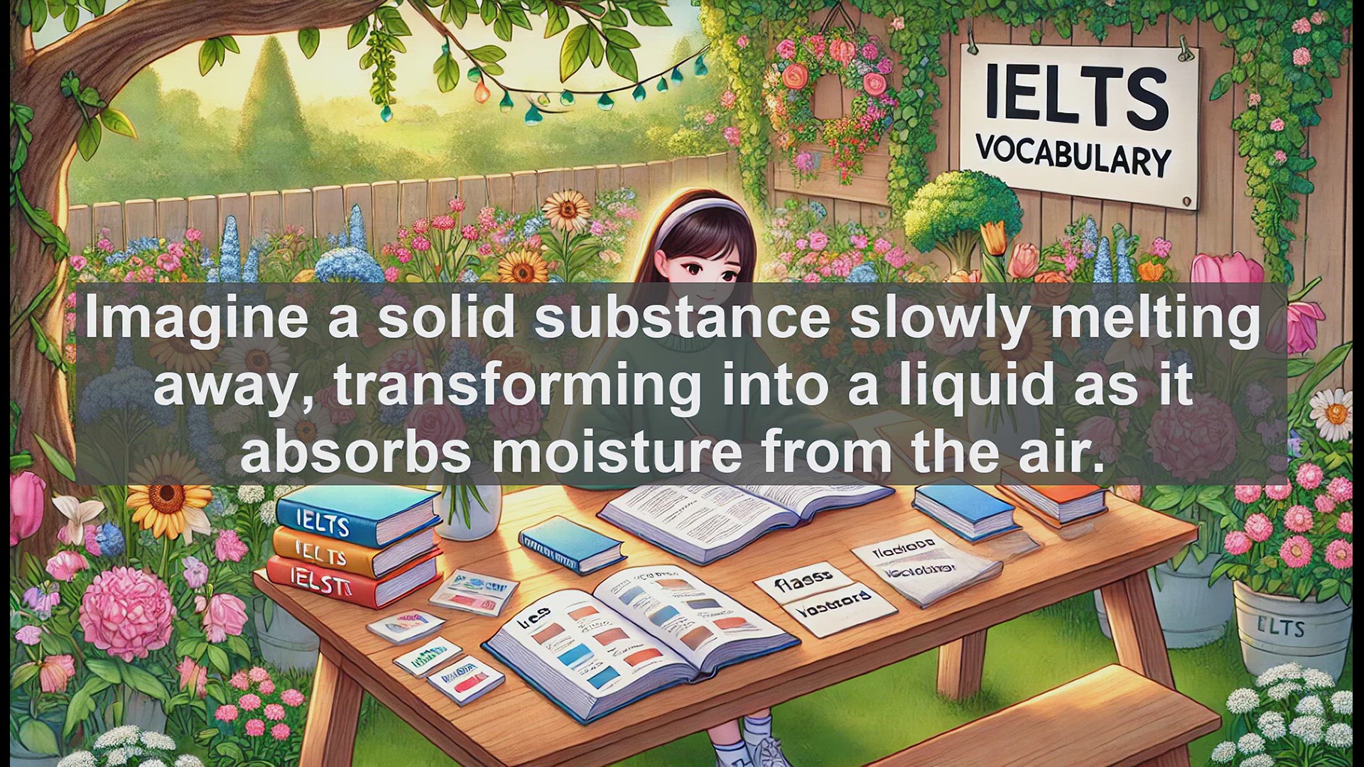 'Video thumbnail for 5000 Must Know IELTS 8.0 Vocabulary - Deliquesce: Mastering a Scientific Term for IELTS Success'