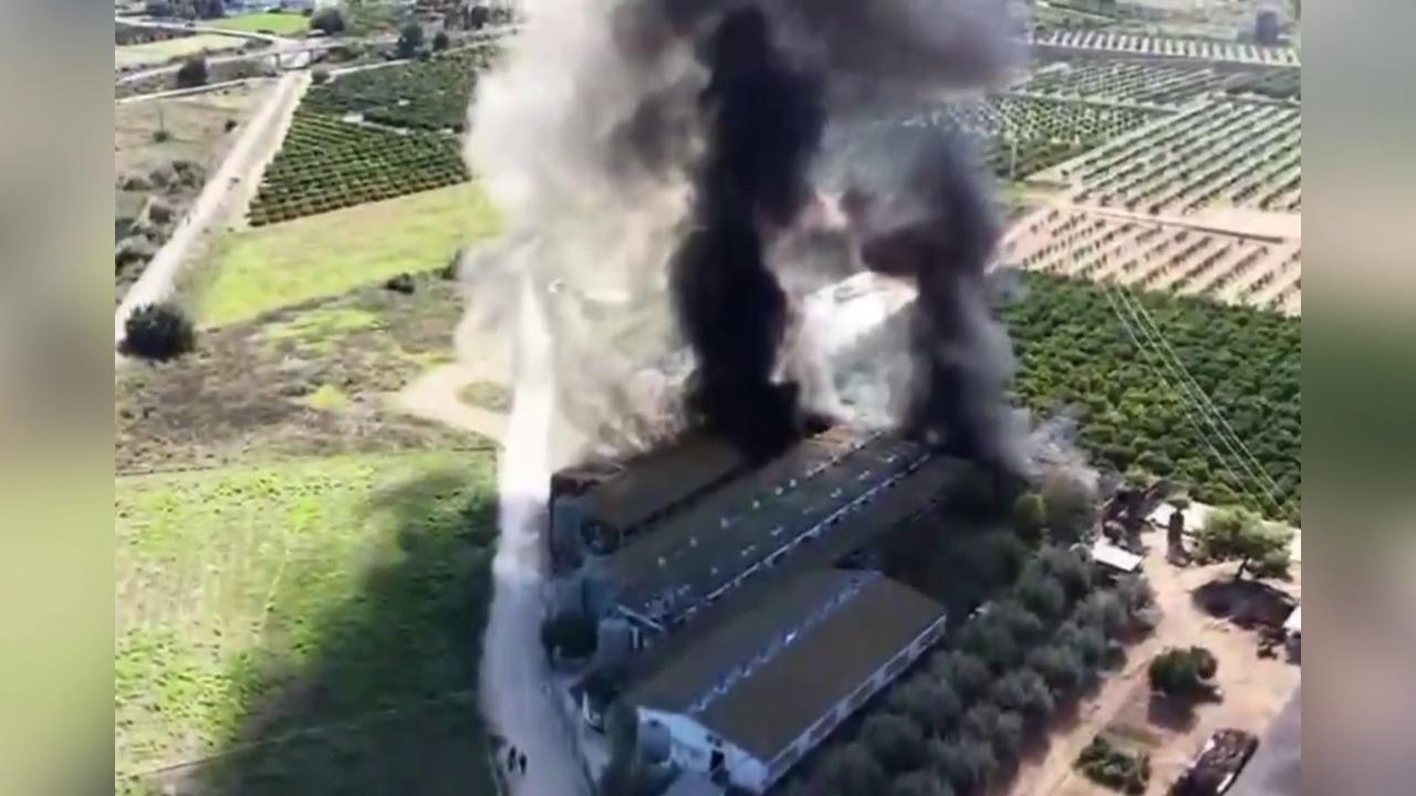 Video thumbnail for Spain: 5 Workers And 3,300 Pigs Rescued As Fire Engulfs Spanish Farm.