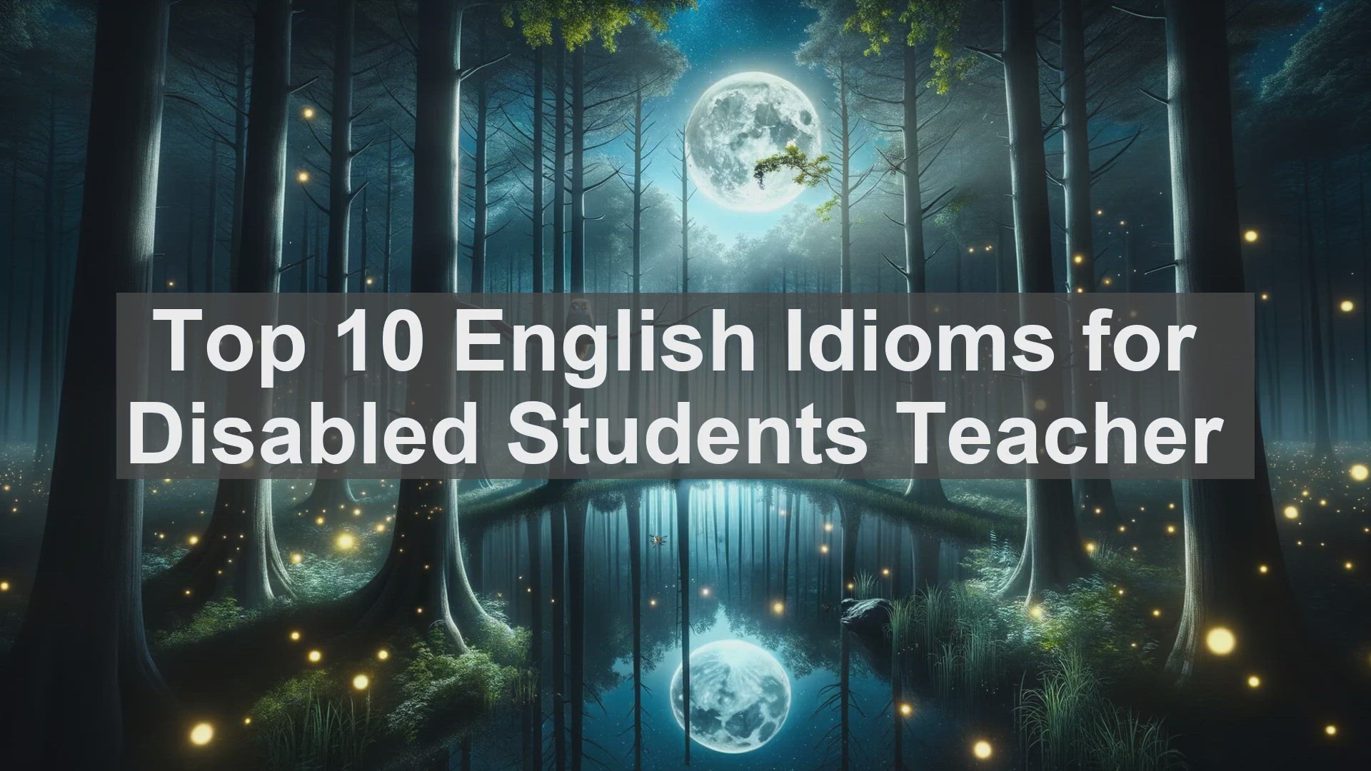 'Video thumbnail for Top 10 English Idioms for Disabled Students Teacher'