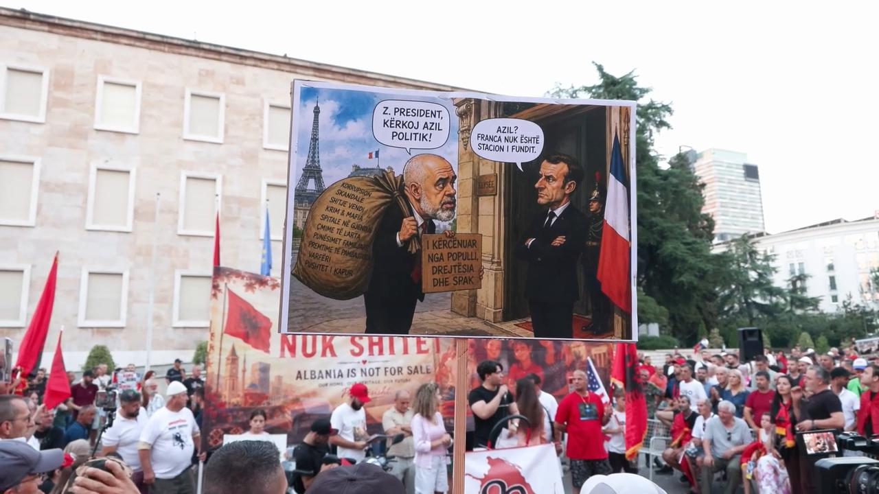 Video thumbnail for Albania: Albania sees 27th day of protests over tourism project.