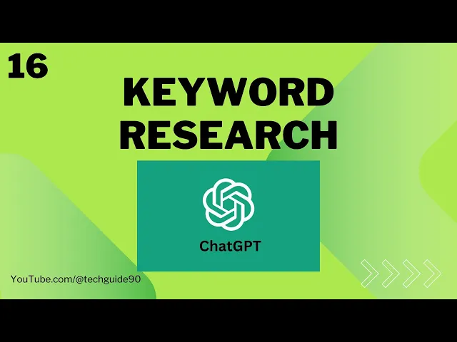 Video thumbnail for Keyword Research Using AI / ChatGPT | Blogging Mastery Course