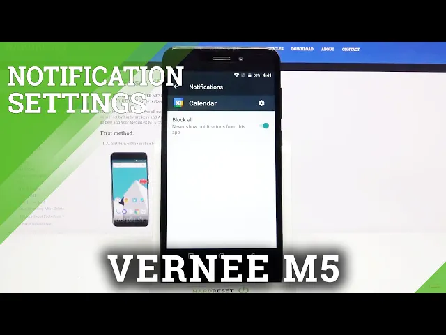 Video thumbnail for How to Turn On / Off Notifications from Apps in Vernee M5 - Mange Apps Notifications