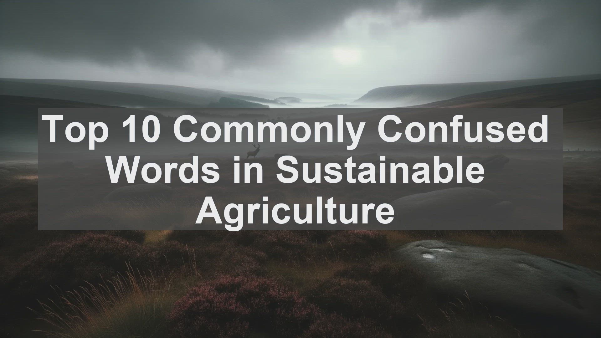 'Video thumbnail for Top 10 Commonly Confused Words in Sustainable Agriculture'