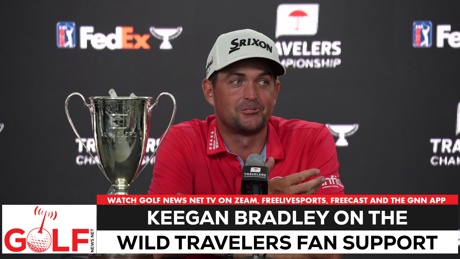 Video thumbnail for Keegan Bradley marveled at Travelers Championship fan support