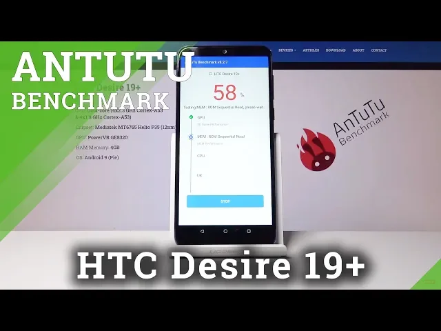 Video thumbnail for AnTuTu BENCHMARK on HTC Desire 19+ - Test Performance