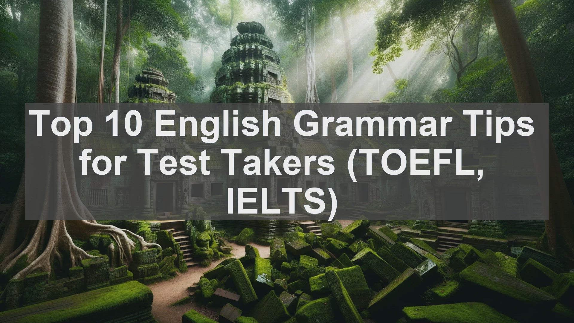 'Video thumbnail for Top 10 English Grammar Tips for Test Takers TOEFL IELTS'