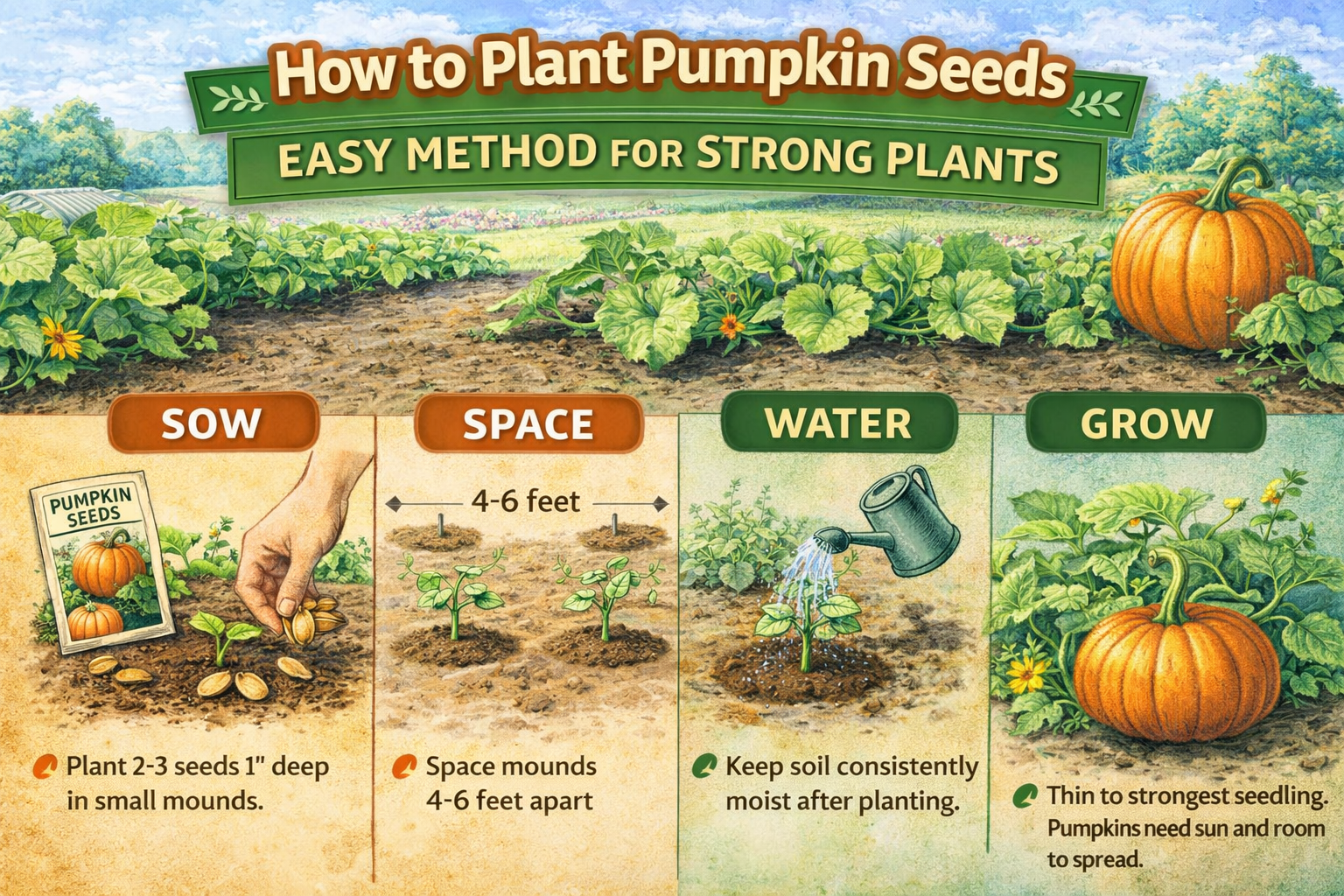 Video thumbnail for How to Plant Pumpkin Seeds | Easy Method for Strong Plants