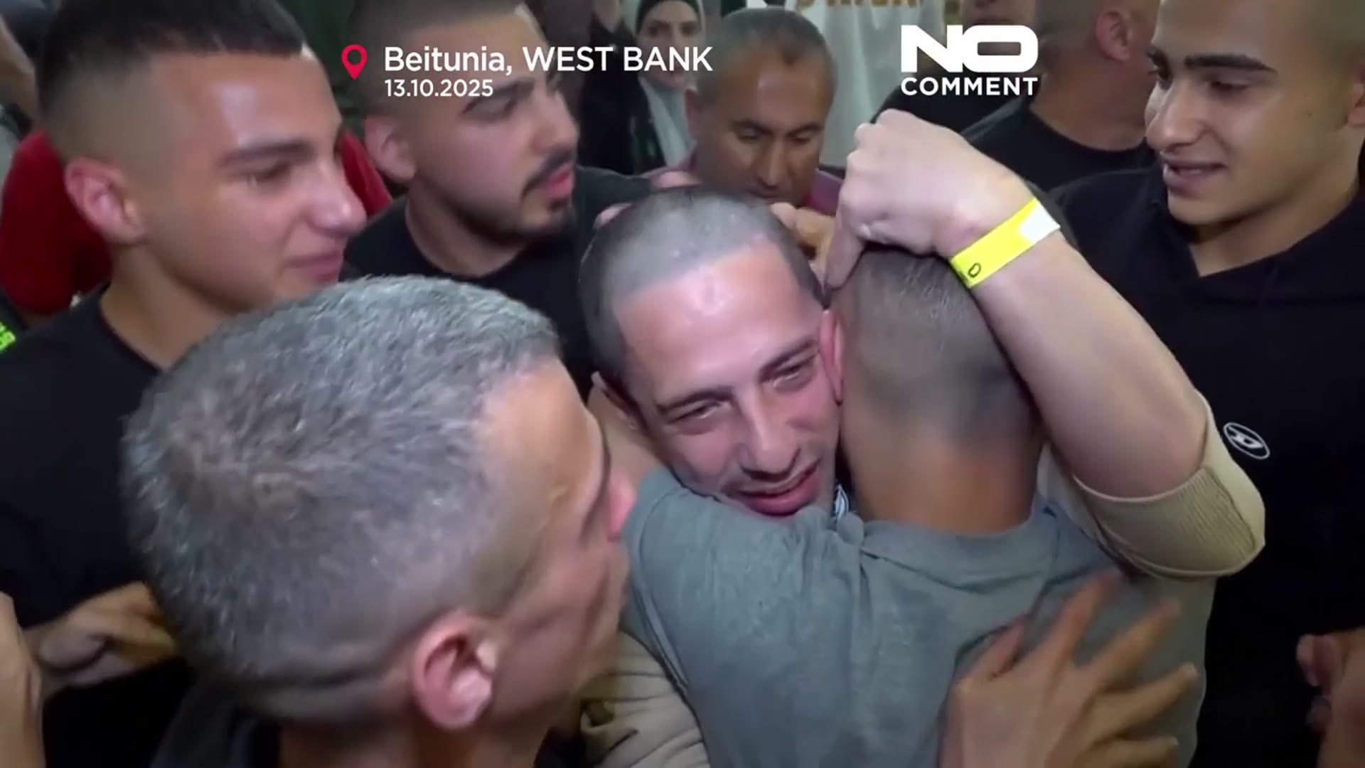 'Video thumbnail for Palestinians welcome home prisoners freed under Israel exchange deal'