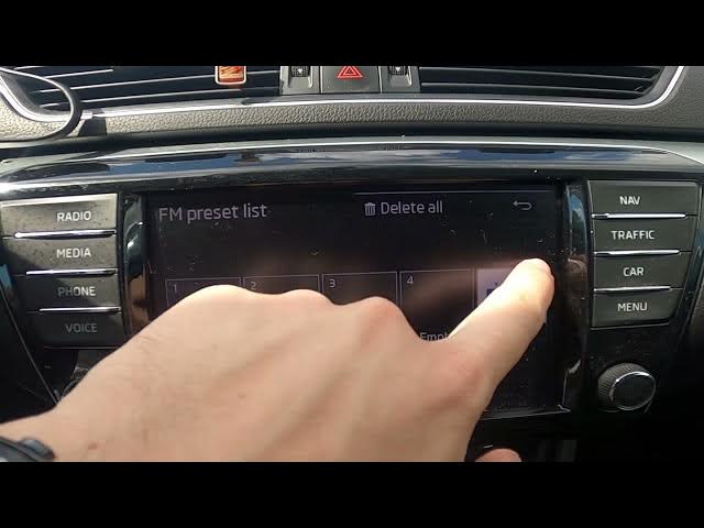 Video thumbnail for How to Delete a Preset in Radio in Skoda Superb III ( 2015 – Now ) - Clear Preset List