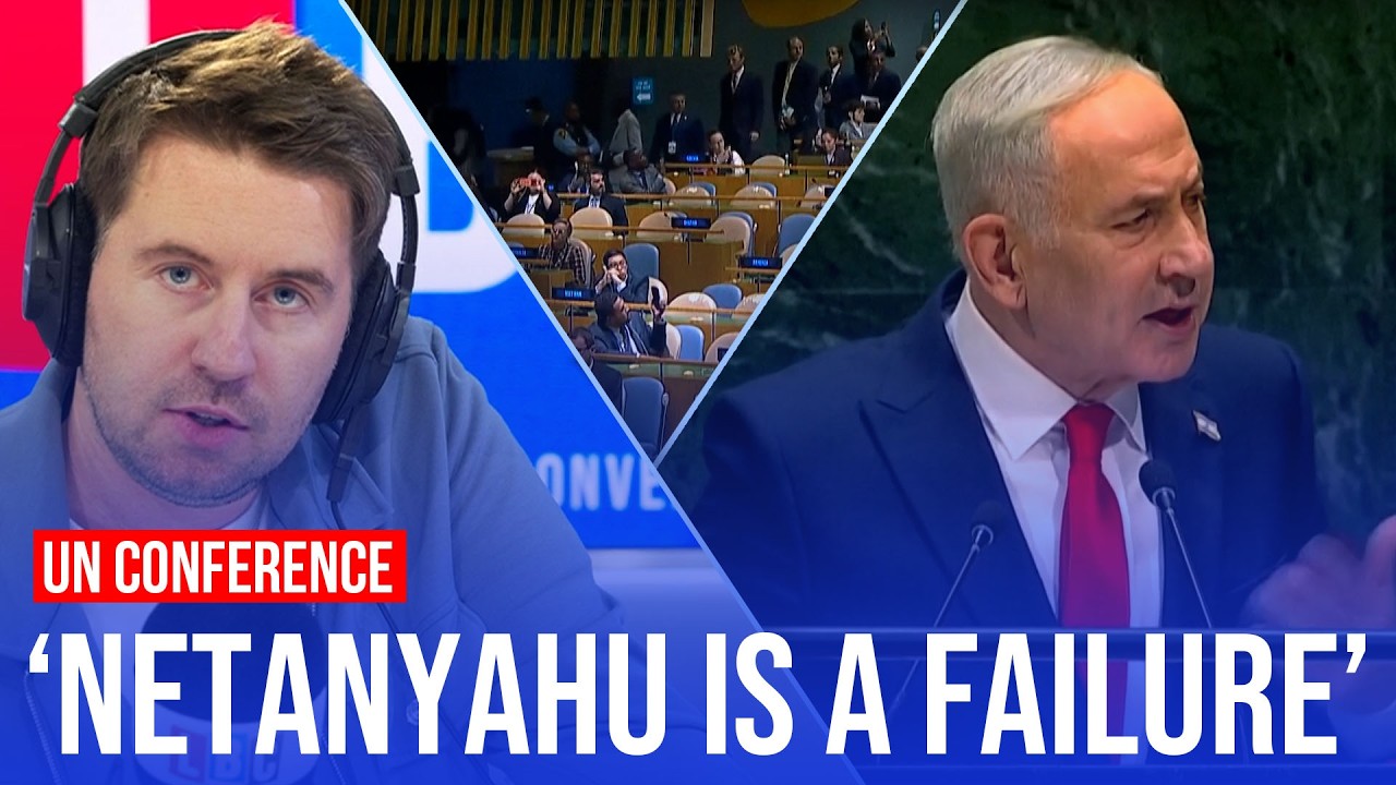 Video thumbnail for Netanyahu speech sparks mass walkout at U.N.