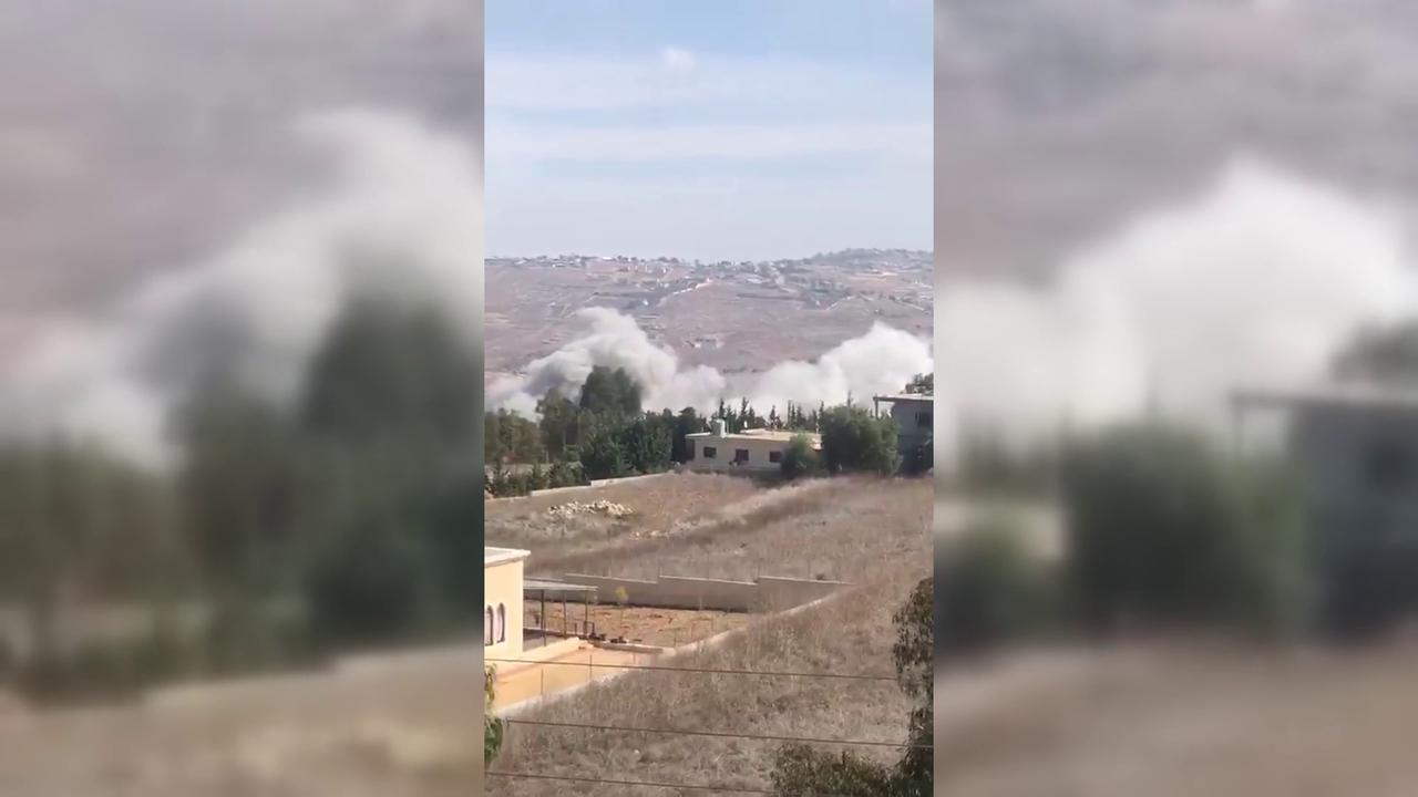 Video thumbnail for Lebanon: Israeli Airstrikes Target Southern Lebanon.
