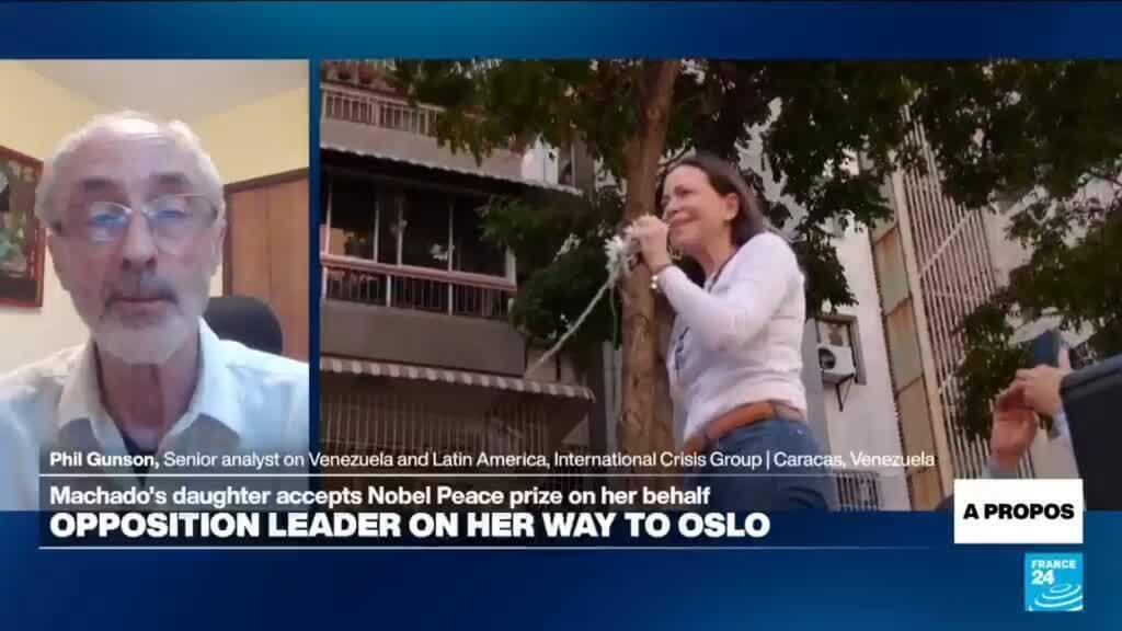 Video thumbnail for Machado to come out of hiding after missing Nobel ceremony