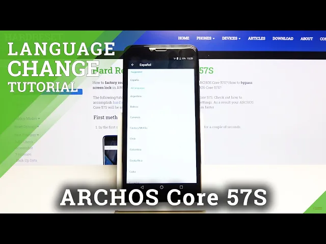 Video thumbnail for How to Change Language in ARCHOS Core 57S – Language Settings