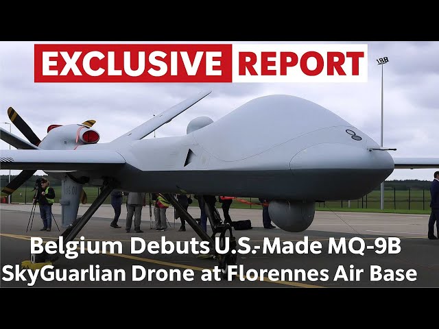 Video thumbnail for Exclusive Report: Belgium Joins NATO Drone Era with U S  Made MQ-9B SkyGuardian