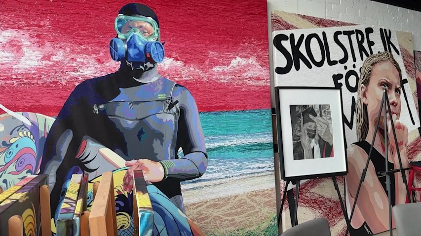 Video thumbnail for From the crown to the canvas: Former Ms. Connecticut invites public to attend solo art exhibit