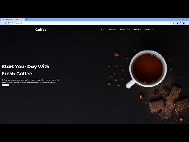 Create Responsive Coffee Website in HTML CSS and JavaScript Coffee Website in HTML and CSS