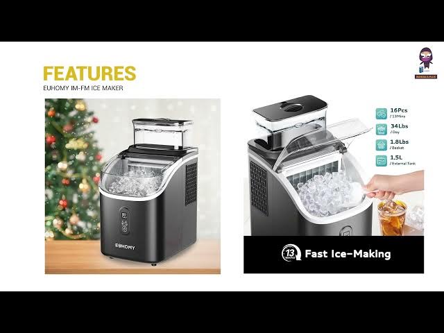 Video thumbnail for EUHOMY IM-FM Ice Maker User Manual