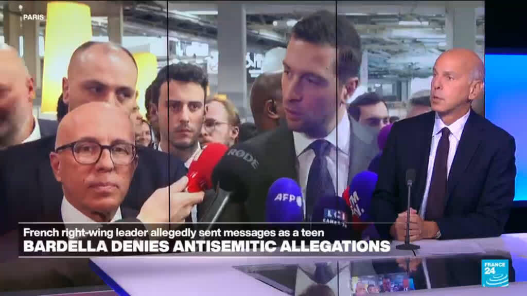 Video thumbnail for French far-right says anti-Semitism claims part of 'total war' to derail presidency bid