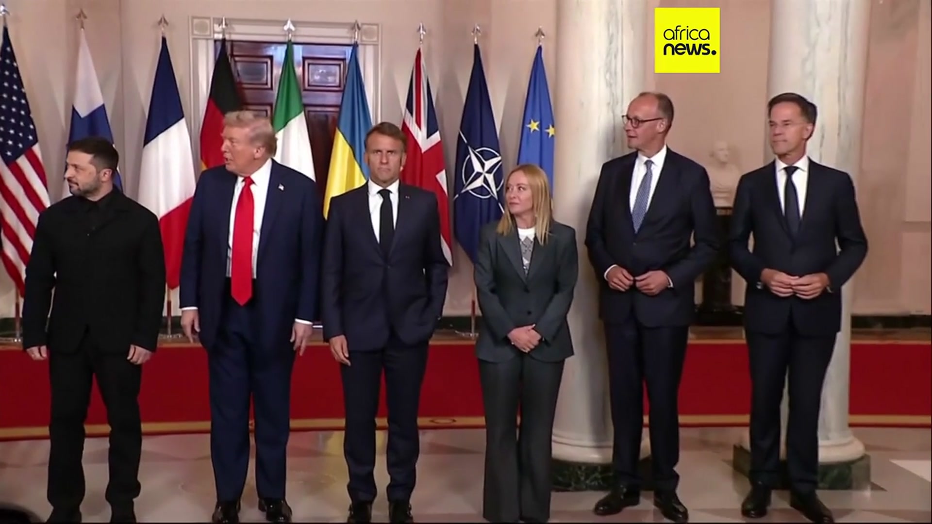'Video thumbnail for Trump and Zelenskyy express hope for trilateral talks with Putin to end war in Ukraine'