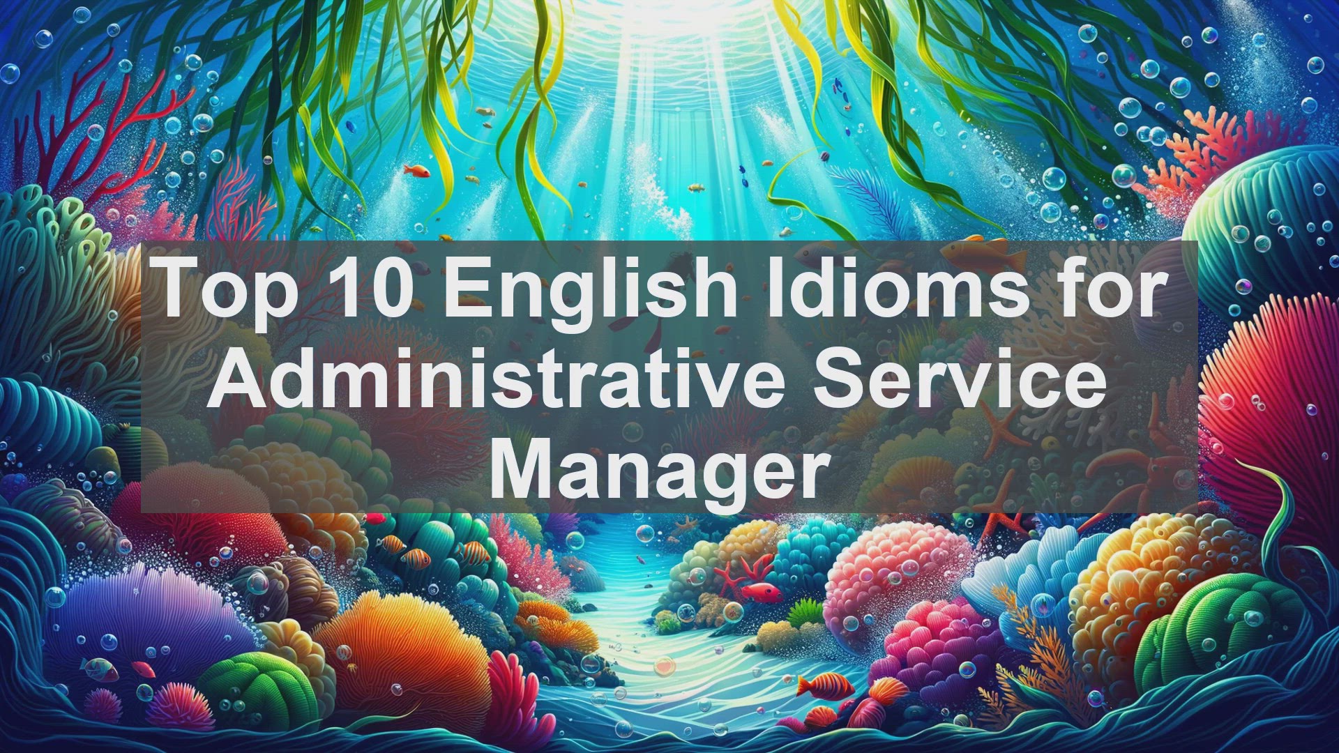 'Video thumbnail for Top 10 English Idioms for Administrative Service Manager'