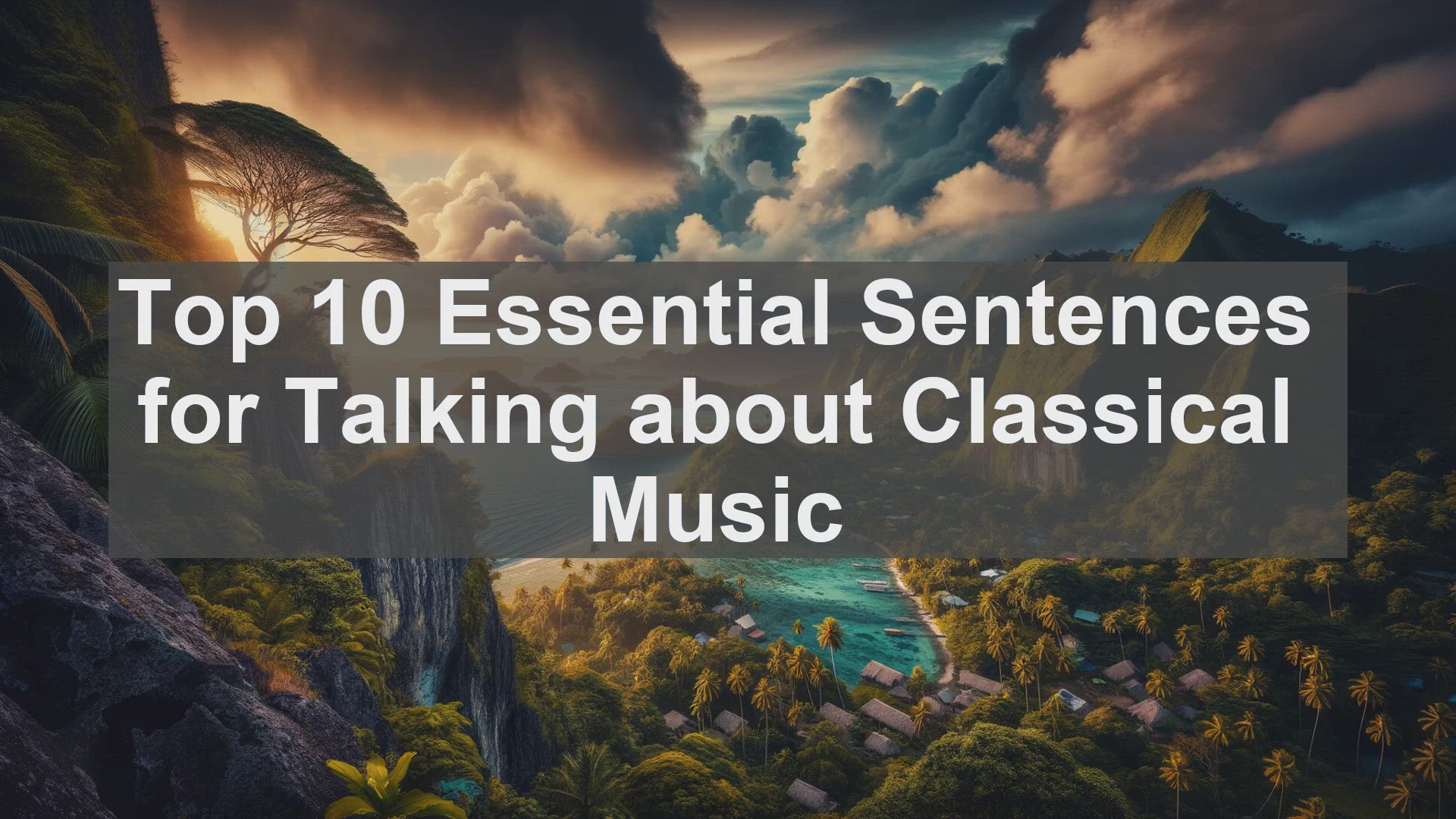 'Video thumbnail for Top 10 Essential Sentences for Talking about Classical Music'