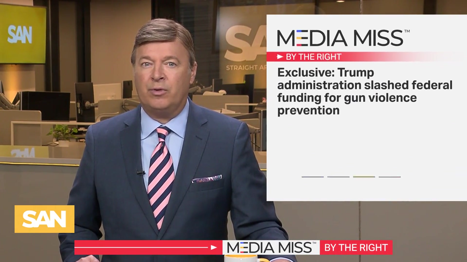 'Video thumbnail for Trump admin cuts funding for anti-violence programs, and Michigan may prosecute ICE agents: Media Miss Minute'