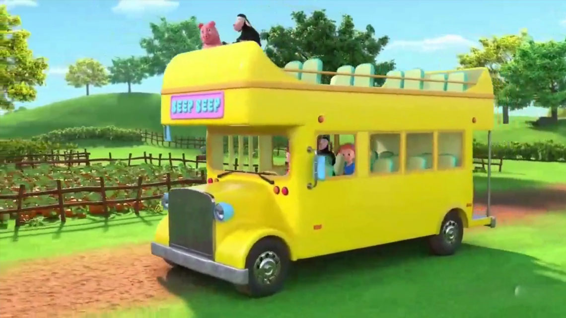 Video thumbnail for Wheels on the Bus Kids Music Video | Fun Nursery Rhyme Sing-Along