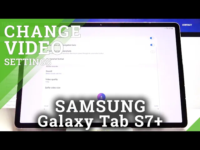 Video thumbnail for How to Change Selfie Video Size in Screen Recorder in SAMSUNG Galaxy Tab S7+ - Recorder Settings