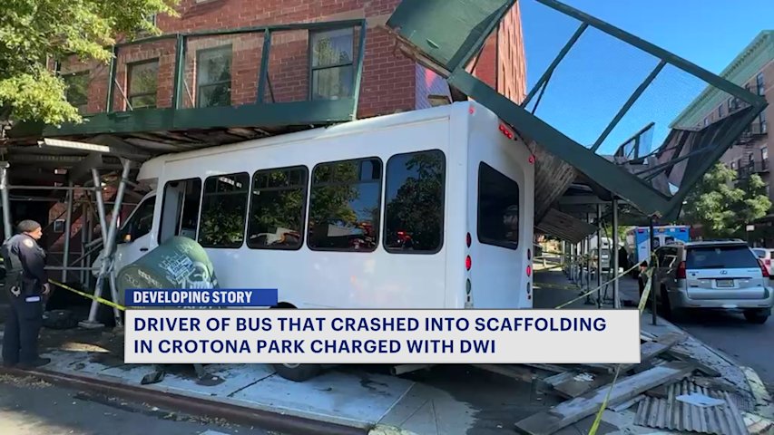Video thumbnail for Driver accused of driving drunk, slamming into Crotona Park scaffolding