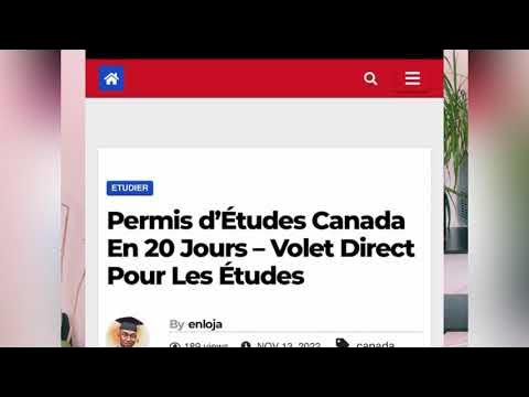 Video thumbnail for Permis d’études Canada 🇨🇦 en 20 jours seulement. #immigration #canada #etude #enloja