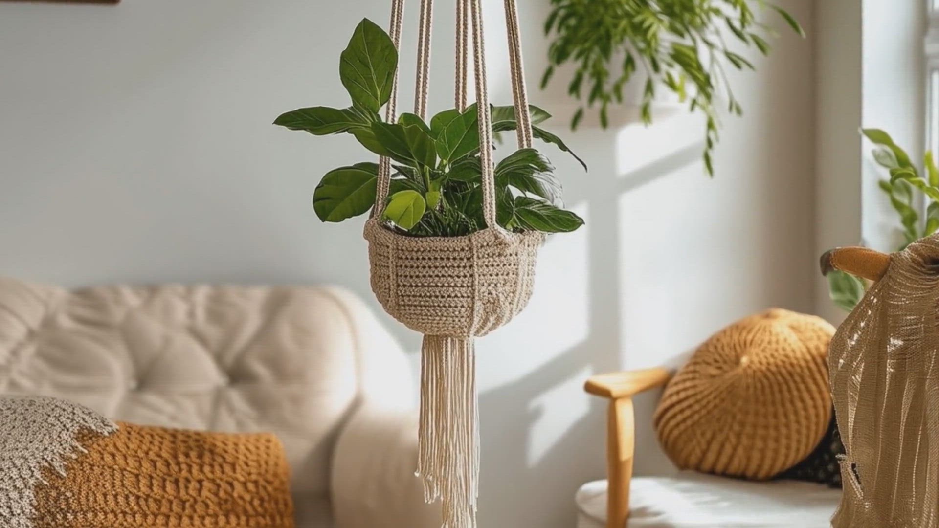 'Video thumbnail for DIY Crochet Plant Hanger Tutorial'