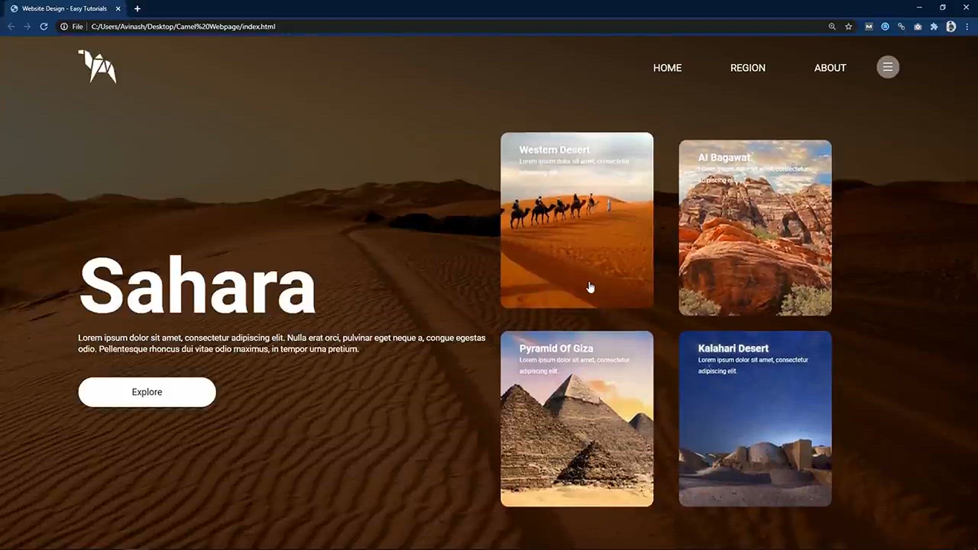 'Video thumbnail for How To Make A Website Header Using HTML And CSS Step By Step _ Web Design In HTML & CSS'