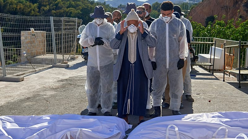 Video thumbnail for Ceuta authorities bury migrants who died in border rush from Morocco