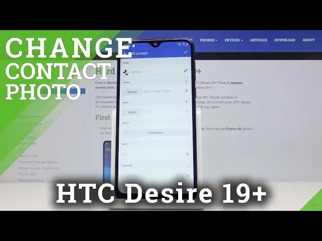 Video thumbnail for How to Add Photo to Contact HTC Desire 19+