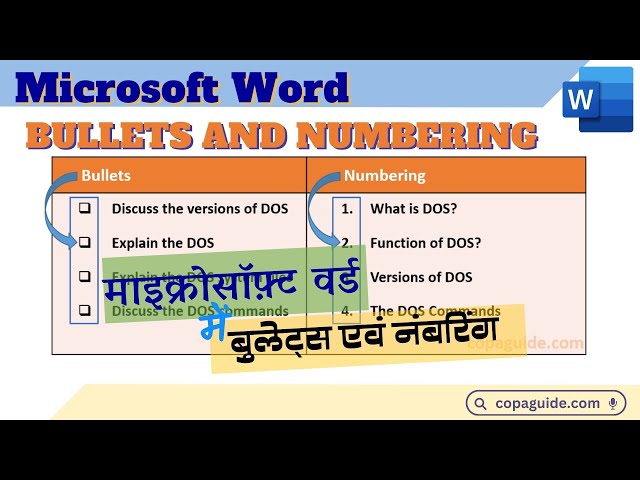 Video thumbnail for How to Create Bullet Points & Numbered Lists in Microsoft Word