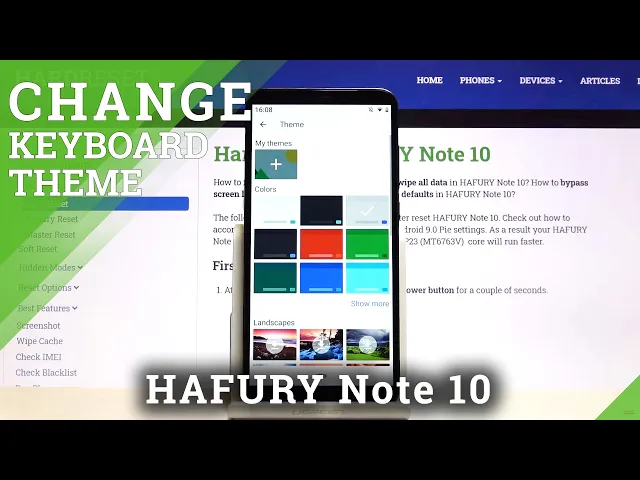 Video thumbnail for How to Customize Keyboard Theme with Picture on HAFURY Note 10 – Personalize Keyboard Theme